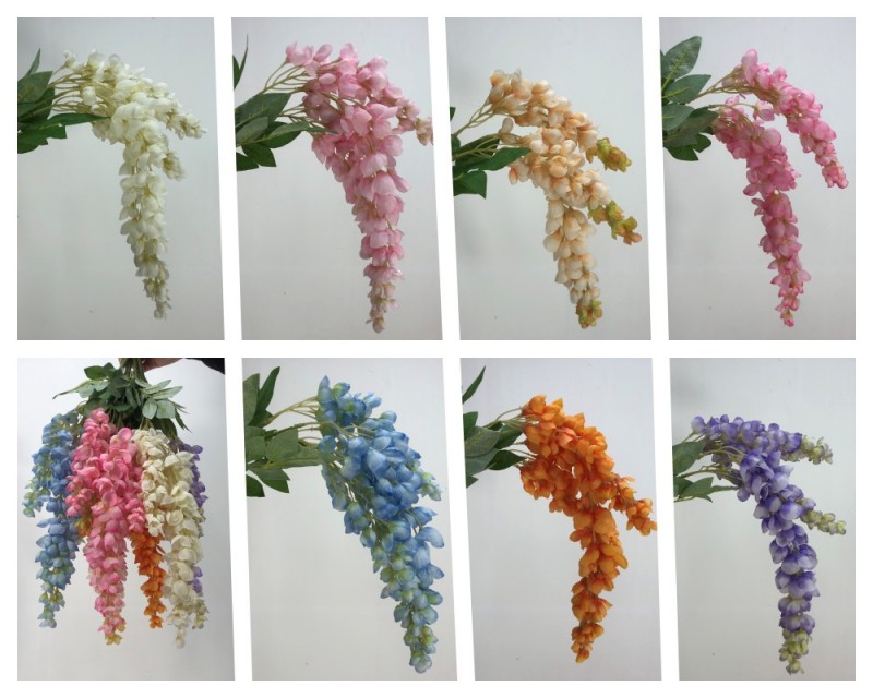 OULI® Yapay Wisteria Abergine - Yüksek kaliteli yapay wisteria dekorasyonu